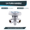 (Pack of 5) Seelink Multi-Turn Dual Outlet Angle Stop Valve,