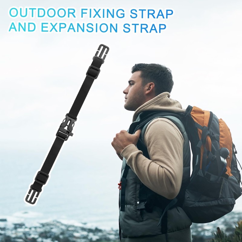 Backpack Pack Chest Strap, 7.8-17.7in Adjustable Webbing Sternum Strap Extenders