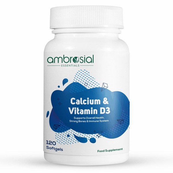 Ambrosial Calcium & Vitamin D Supplement, High Potency, High Strength