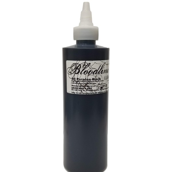 Bloodline Tattoo Ink - All Purpose Black - 8 ounce