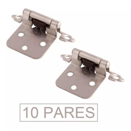 LIZOFERTAS Bisagra Americana Niquel Satinado Bisagra De Parche 10 Pares