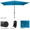 Pure Garden 10 Rectangular Umbrella, Turquoise