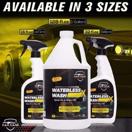 CAR CARE HAVEN Waterless Wash X-Car Detailing Without Water (128 oz Gallon) Quick Detailer for Any Vehicle-Wash in Your Garage, at Work, or Anywhere-Spray On & Wipe Off