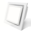 POWERENG Bathroom Exhaust Fan with Light,Bathroom Fan with 6000K Square