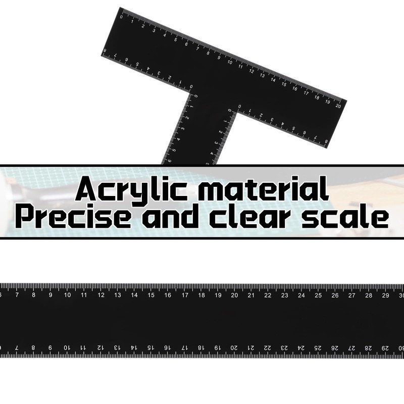 AmazingSpark 2 Pack T Square Rulers, 12 Inch Acrylic T