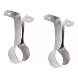 Herrajes Guerrero Soporte Central Para Tubo Redondo 1 PuLG Brida Cromada 2 Pz