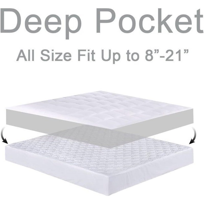 Mattress Topper Queen for Back Pain, Extra Thick Mattress Pad