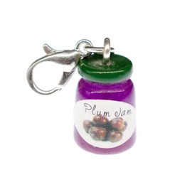 Miniblings Jam Jar Charm Colourful Jam – Handmade Fashion Jewellery I Silver-Plated Pendant Charm Bracelet – Pendant for Bracelet, Metal Cotton