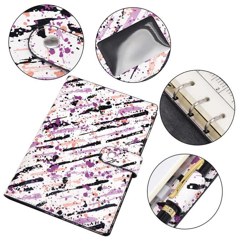 WONDERPOOL Refillable Spiral Leather Diary 6 Ring Binder Notebook Writing