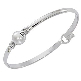 Cape Cod Jewelry-CCJ Bead Ball Bracelet | Latch Cuff for Women 7.0