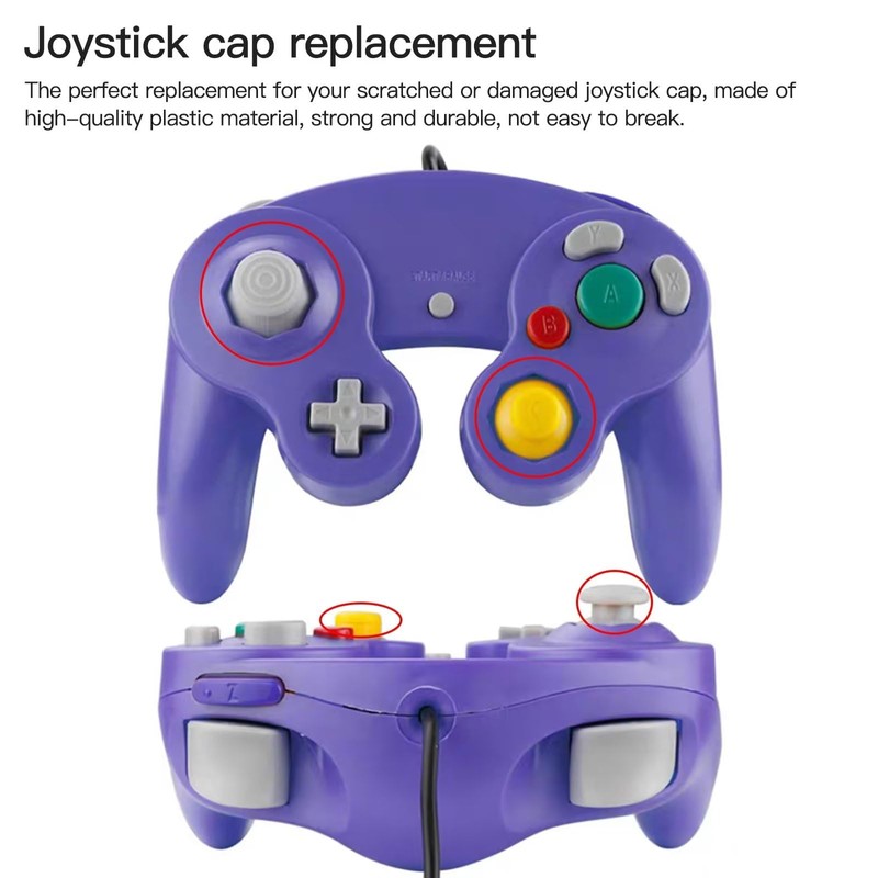 Gxcdizx 10PCS Analog Stick Cap Replacement for Gamecube controller -