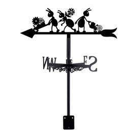 SUPERDANT Ant Weather Vane for Roof Mount Ant Flower Metal Weathervane Wind Vanes for Outside Roof Decor Black Wind Decorative Signs for Farmhouse Yard Farm Barn Sheds Garden Patio Decoration