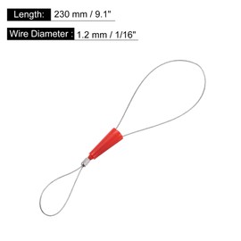 MECCANIXITY Cable Puller 6 Pcs Fish Tape Fastener Tool 230mm x 1.2mm Wire Fish Tape Cable Puller Red for Professional Electrical Installations Wire Management