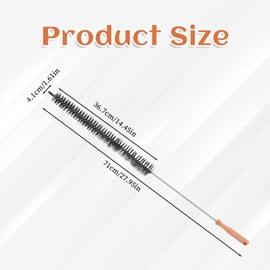Cleaning Brush for Radiator, Dryer Lint Brush Radiator Duster Brushes Vent Cleaner Long Handled Radiators Brushes Refrigerator Coil Brushs Washing Machine Cleaning Tools for Household (1 Pack)