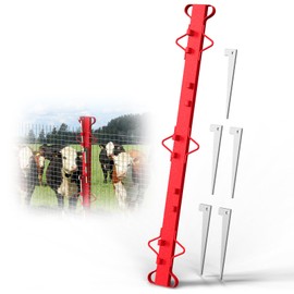 SDSNTE Woven Wire Fence Stretcher Bar - 4.4ft (Includes 5 Wedges) | Heavy-Duty Wire Fence Stretcher Tool for Easy, Secure Fence Installation | Perfect for DIY & Professional Use