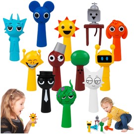 PICKONA 12pcs Sprunki Toys, Sprunki Cartoon Figures,Sprunki Action Figures, Colorful Toy Figures for Kids, Sprunki Birthday Decorations Gifts for Girls and Boys/Game Fans