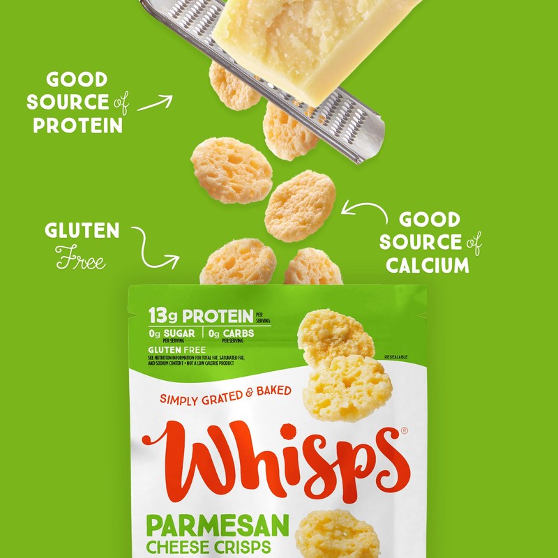 Whisps Cheese Crisps Parmesan Cheese | Protein Chips | Healthy