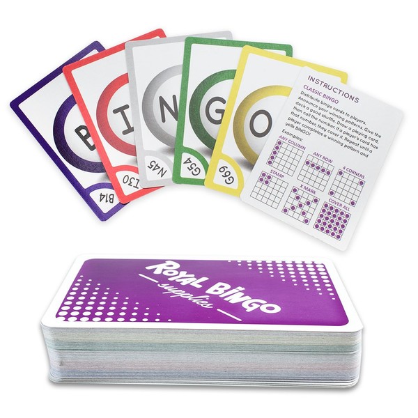 Royal Bingo Supplies Pack of 81 Bingo Calling Cards -
