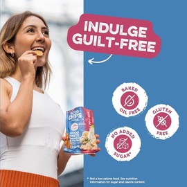 Baked Cauliflower & Aged Cheese Crisps by GOOD CHIPS! Oil-Free, High Protein, Guilt-Free Healthy Snack - 1.23 oz bags - Pack of 8