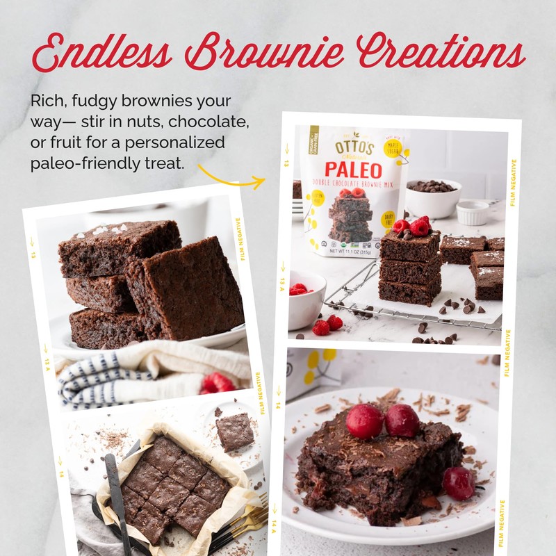Otto's Naturals Grain-Free Paleo Double Chocolate Brownie Mix, 11.1 Oz.,