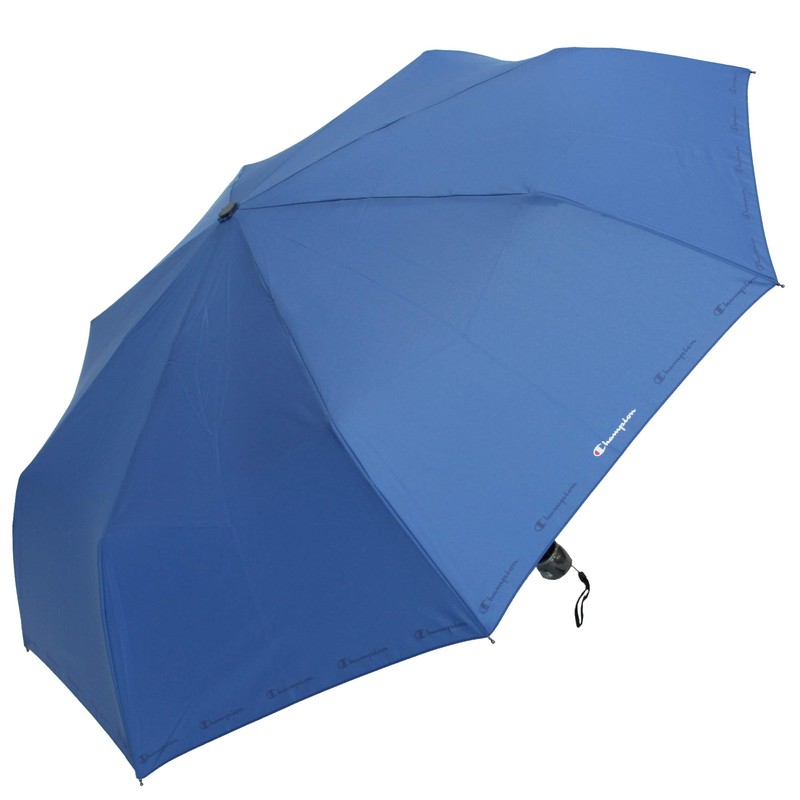 Champion CHM19MN58 Mini Folding Umbrella, Blue, Plain, 22.8 inches (58