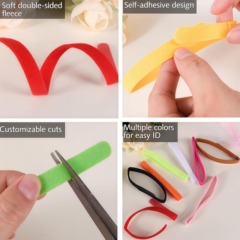 Puppy ID Collars, 15 Colors Whelping Puppies ID Bands, Double-Sided