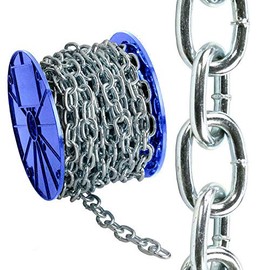 Elixir Gardens Premium Toughened Steel Chain Zinc Plated 2.5-8m Widths Various Lengths 6-24" | 6mm x 45cm / 18"