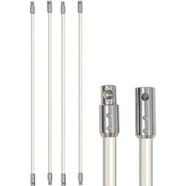 Eastman Lint Wizard Dryer Vent Cleaning Extension Rods, 8 Foot Flexible Quick-Snap Rods, 60767