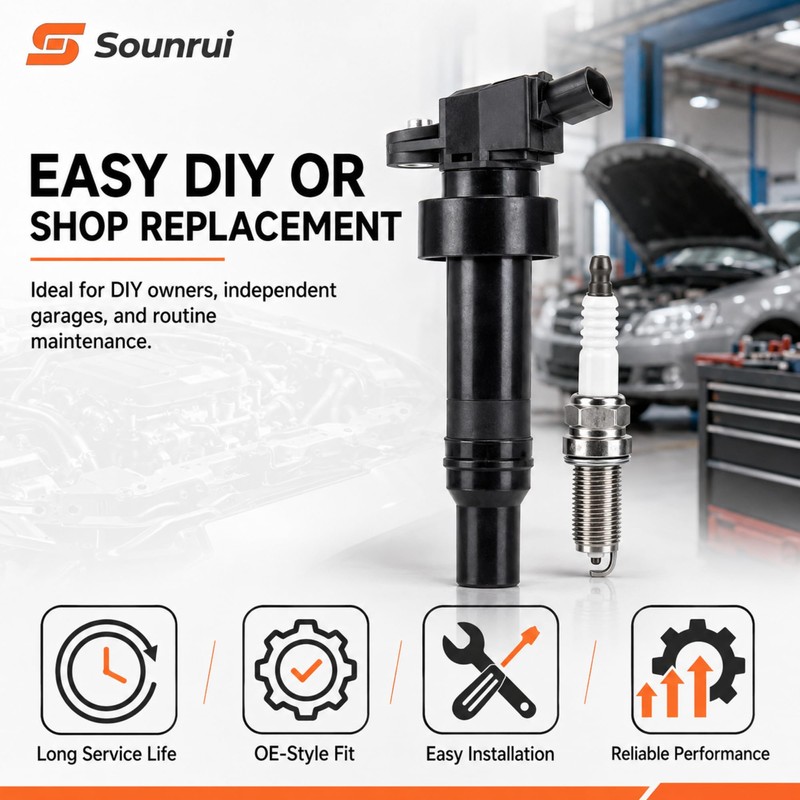 Set of 4 Ignition Coils and 4 Iridium Spark Plugs