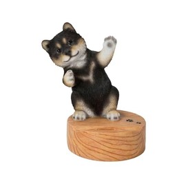 Uvia Dancing H20364-1 Kuroshiba Inu Smartphone Stand 4.6 x 3.8 x 6.0 inches (11.7 x 9.8 x 15.2 cm), Doll Black Shiba Inu, Figurine, Figurine, Animal, Dog, Music, Music, Dance, Cute