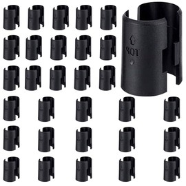Metal Frame, Metal Rack Section, Stand Fixing Part, Shelf Section, Metal Mini Sleeves, Fixing Parts, Heavy Duty, Set of 30, Black (19mm)