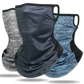 Ryoi Sangyo Neck Guard, Pack of 3, Unisex, Running, Fishing, Sun Shade, Face Cover, 98% UV Protection, Windproof, Neck Cover, Ear Hooks, Sun Protection, Sweat Absorbent, Quick Drying, Stretchy, Breathable, Easy to Breathe