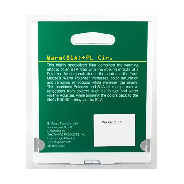 Hoya 72mm Moose Peterson Warming Circular Polarizer Filter