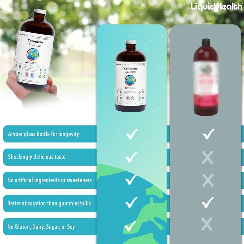 LIQUIDHEALTH Complete Multiple Adult Liquid Multivitamin - Essential Vitamins, Minerals