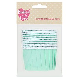 Baked With Love Aqua Baking Cups, Pack of 12