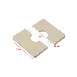 LC LICTOP Wall Split Flange Escutcheon Plate, 4Pcs 1 Inch Hole, Gold Self-Adhesive Pipe Cover, 3.38 Inch ABS Square Faucet Cover, Water Pipe Wall Hole Decoration for Laundry Bathroom Kitchen