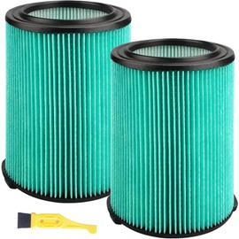 2 Pack Replacement 5-Layer VF6000 Filter for Rigid Shop Vac Filters 5-20 Gallon, Wet/Dry Rigid Shop Vac Filters Compatible with WD5500 WD0671 WD6425 WD7000 WD1280 WD1851 WD1680