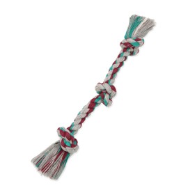 Mammoth Flossy Masticables Mezcla de algodón Color 3 Nudos Cuerda Tug, Colores Surtidos, Pequeño                                                      