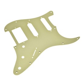 KAISH Matte Aluminium ST/Strat HSS Style Pickguard Metal Anodized ST Pick Guard Scratch Plate for American/Mexican ST/Strat Matte Gold