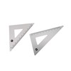 Accod Aluminum Alloy Ruler Set Stainless Steel Scale Ruler Math