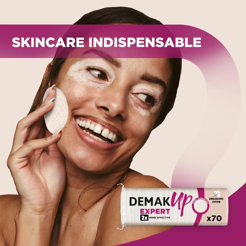 Demak'Up Expert Round Cotton Pads, Makeup Removal, 350 Cotton Pads,