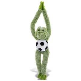 DolliBu Long Arms Alligator Stuffed Animal with Soccer Ball Plush - Soft Plush Huggable Alligator, Adorable Playtime Plush Toy, Cute Wildlife Gift for Kids and Adults - 21 Inch