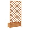 Gecheer Planter with Trellis Brown Solid Wood Fir