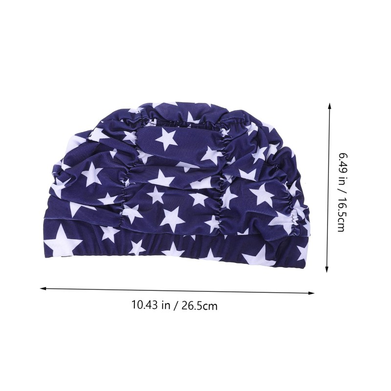 BIUDECO Pleated Swim Cap Long Hair Friendly Elastic for Adults