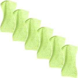 Erwin Müller Heidelberg Guest Towels, Pack of 6, 100% Cotton, Light Green, Size 30 x 50 cm, Soft Quality, Absorbent and Durable, Practical Thanks to Loop
