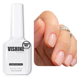 Vishine Rubber Builder Base Gel Nail Polish, 6 in 1 Jelly Nude Builder for Strengthen Apex Building Extension Long Lasting Protect U V Cured Color Based Manicure for Fragile Nails Art Home Salon R064