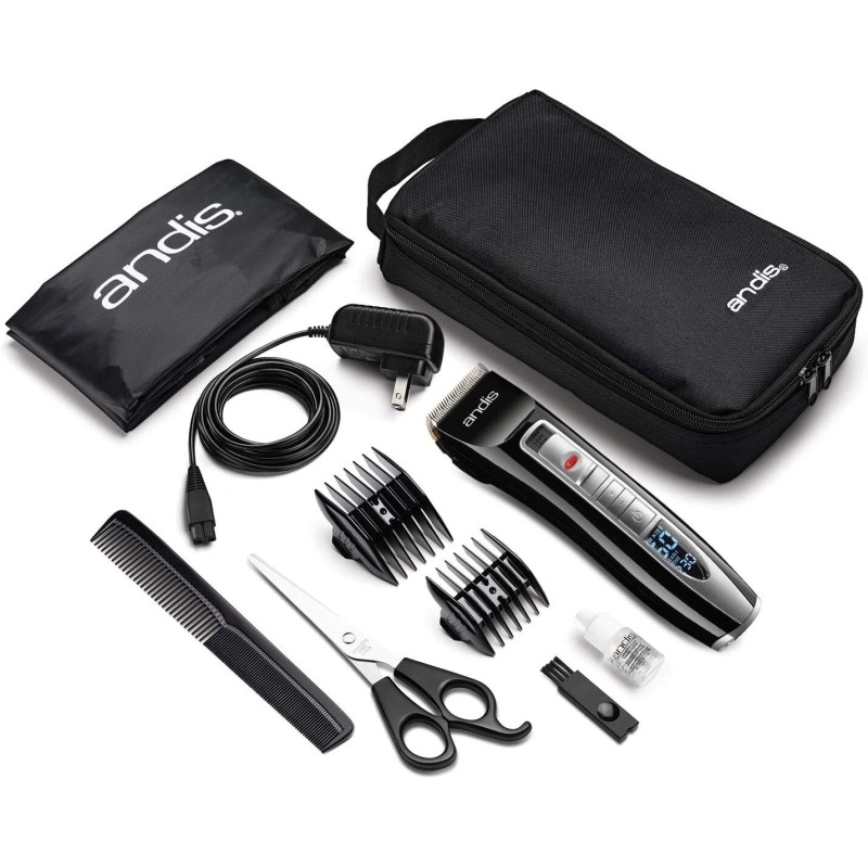 Andis Cordless Hair Trimmer Kit with Travel Case, Adjustable Speed