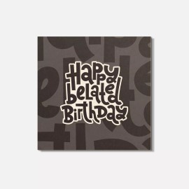 Unbranded Happy Birthday Slogan Design 4'' X 4'' Square Wooden Coaster