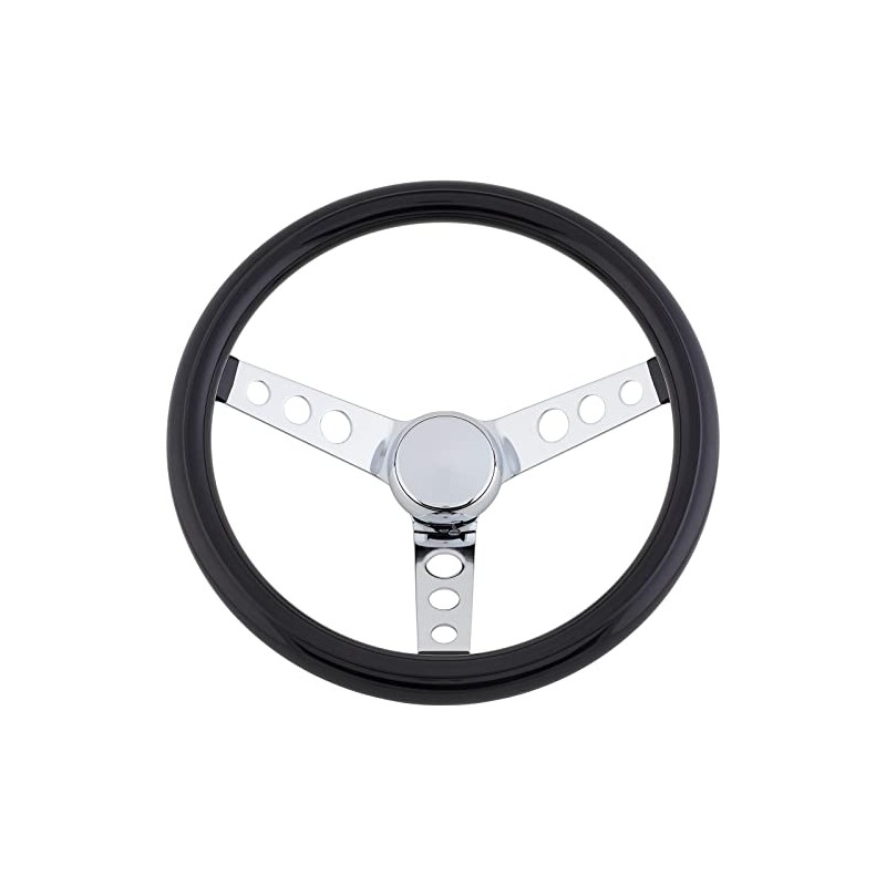 Speedway Classic 13 Inch Black Steering Wheel | Smooth Cushion