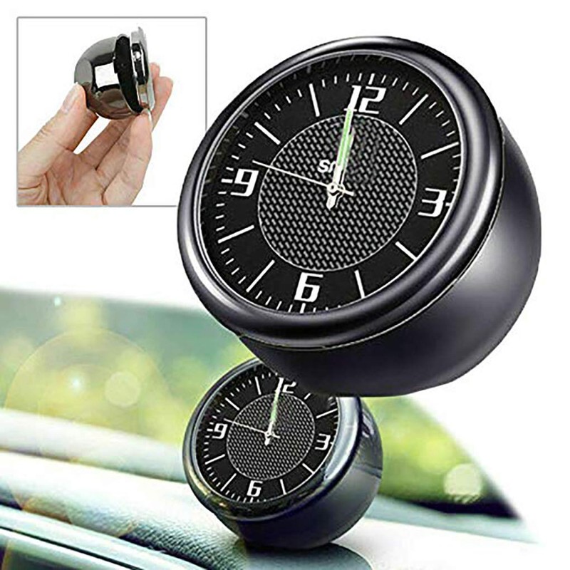 Riloer Car Quartz Clock, Universal Mini Digital Quartz Light Clock